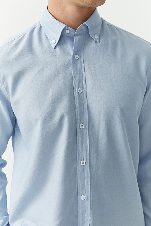 Collared Buttoned Relaxed Shirt - 7