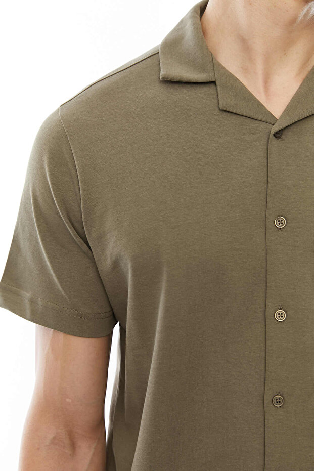 Regular Devrik Yaka Gömlek - 8