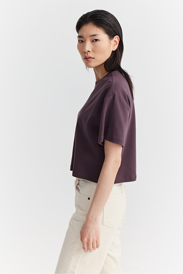 Kadın Kısa Basic T-shirt - 5