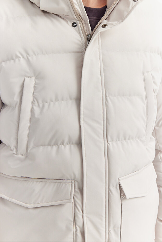 Erkek Kapüşonlu Regular Mont - 8