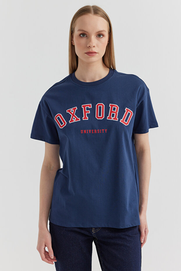 Kadın Baskılı Basic T-shirt - 1