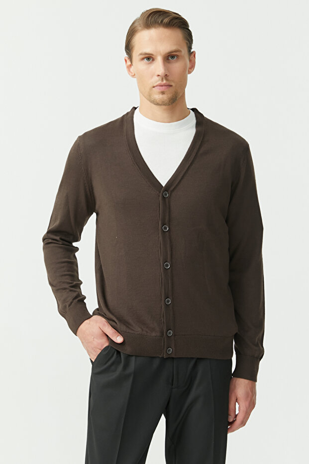 Men's V-Neck Buttoned Knitwear Cardigan