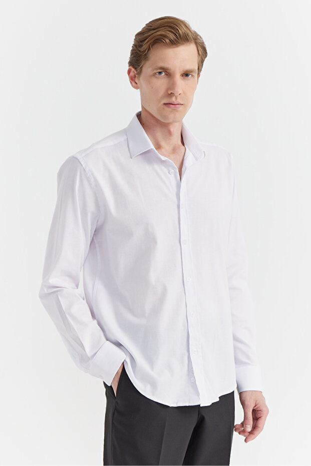 Erkek Regular Gabardin Gömlek - 2