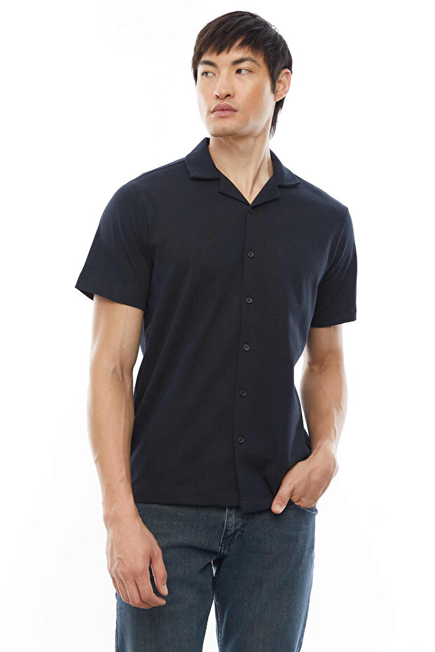 Regular Devrik Yaka Gömlek - 2