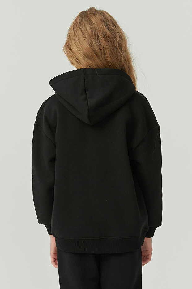 Kız Çocuk Kapüşonlu Sweat Üst - 7
