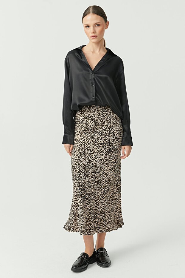 Fusta de damă cu model leopard - 1