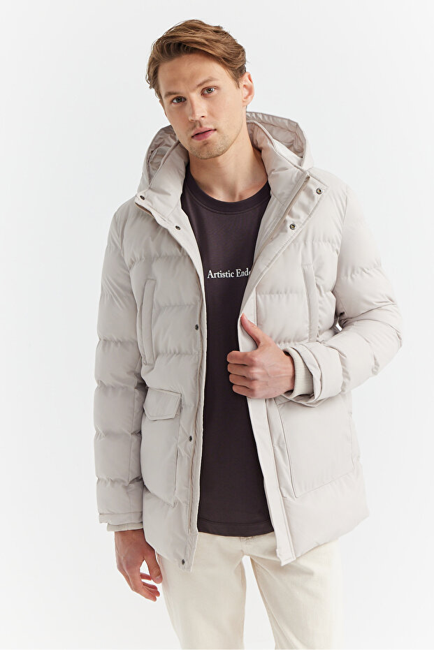 Erkek Kapüşonlu Regular Mont - 2