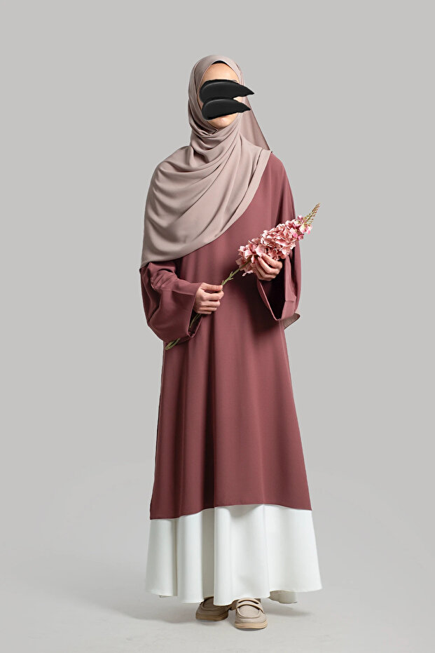 Sofya Krep Dökümlü Tunik - Rose - 8