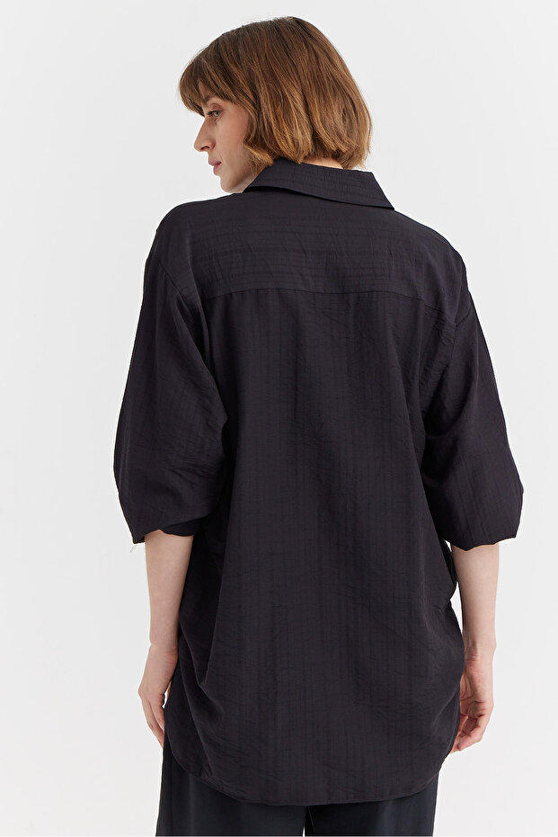 Kadın Oversize Gömlek - 8