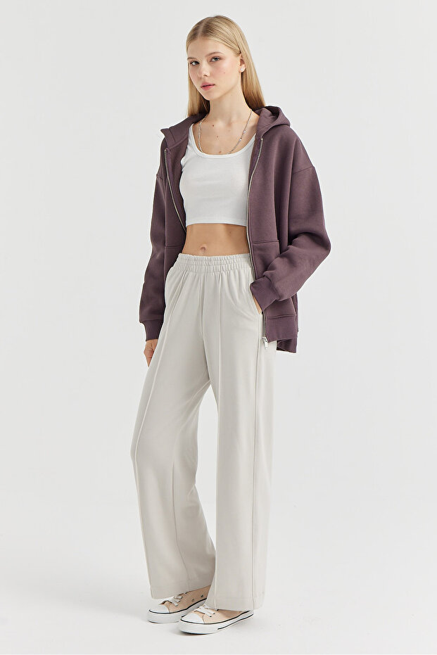 Kadın Önden Dikişli Sweat Alt - 2