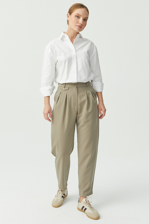 Kadın Pamuklu Gömlek - 7