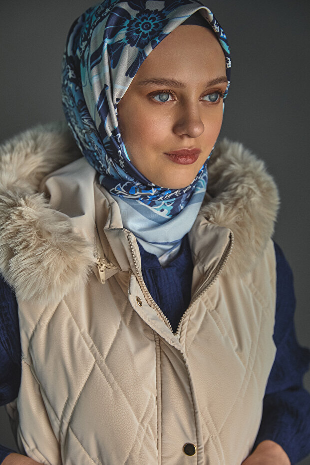 Çıkarılabilir Kapüşonlu Kapitone Yelek - 5