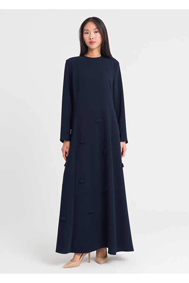 Lazer Yapraklı Elbise - 2