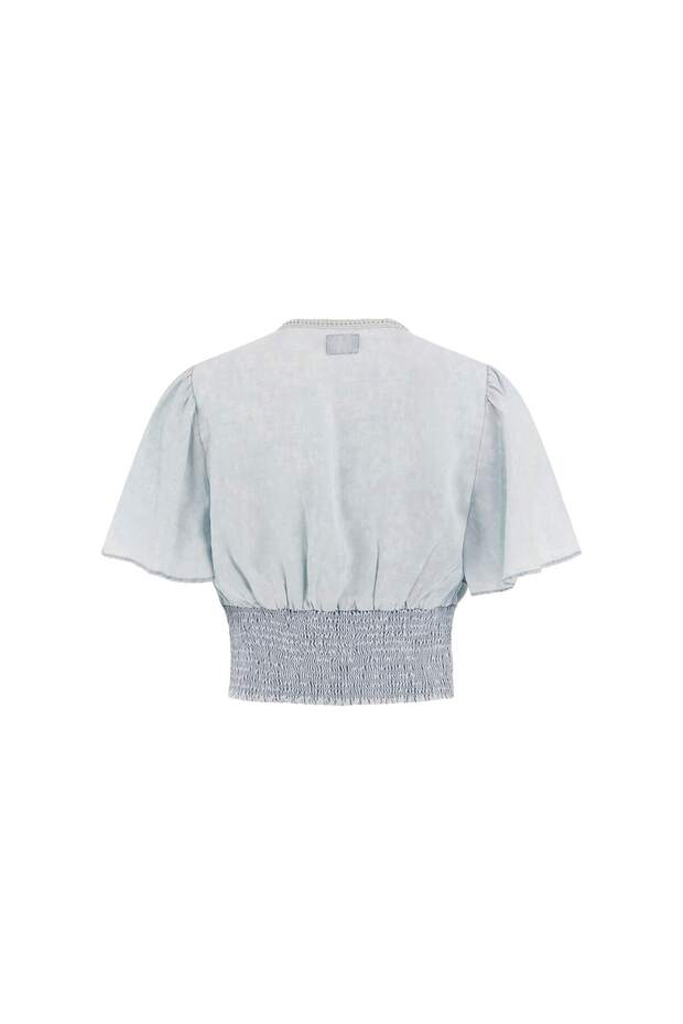 Crop Denim Gömlek - 3