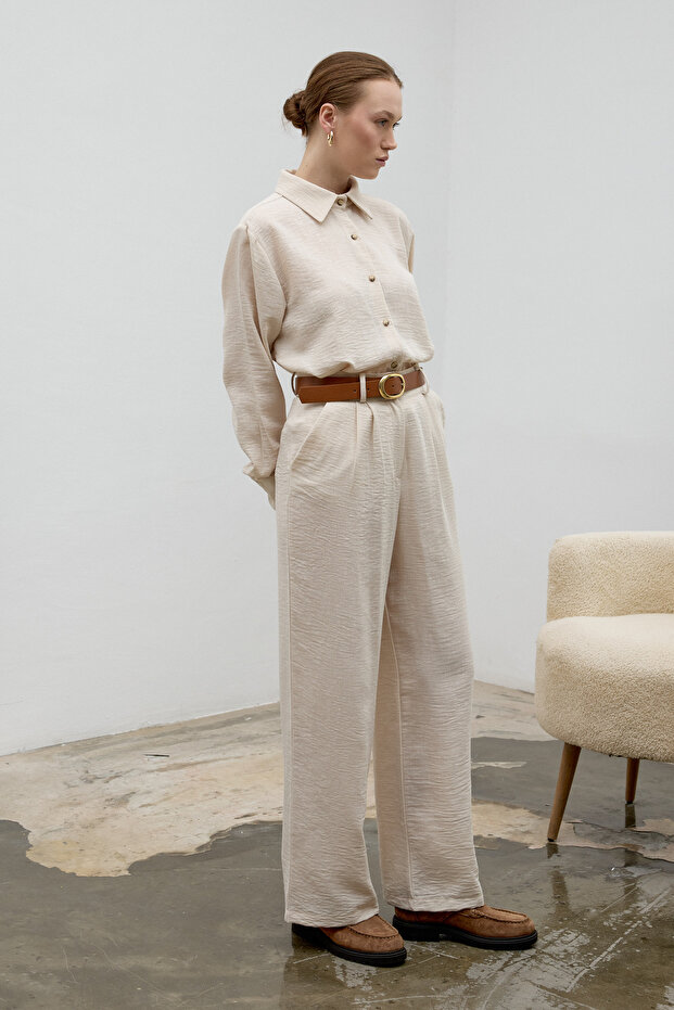 Krem Marlo Gömlek - 4