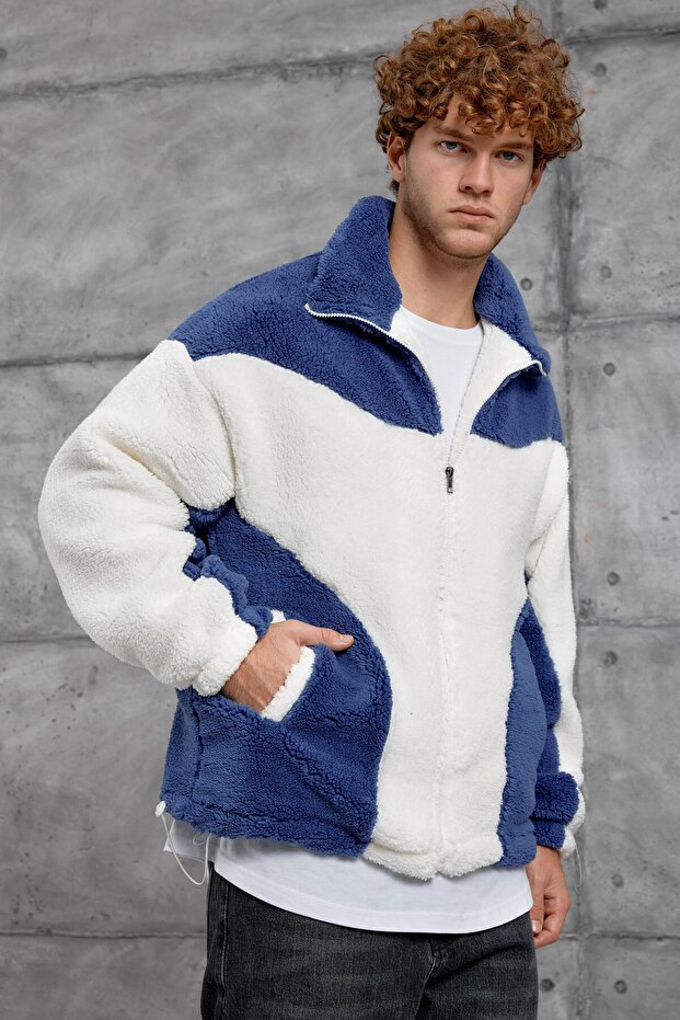 Erkek Mavi LNS PELUŞ CEKET - 1