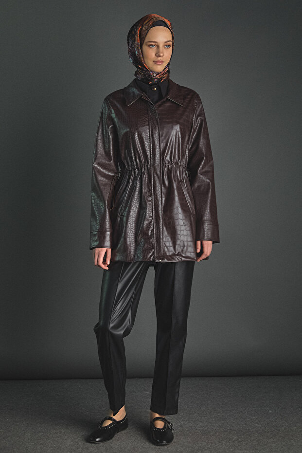 Croco Görünümlü Kap - 1