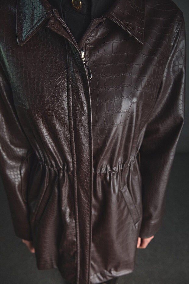 Croco Görünümlü Kap - 4