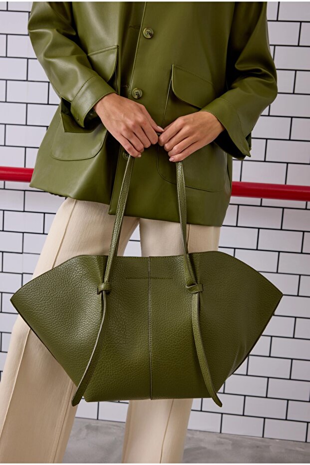 Maxi Shopper Çanta Yeşil - 6