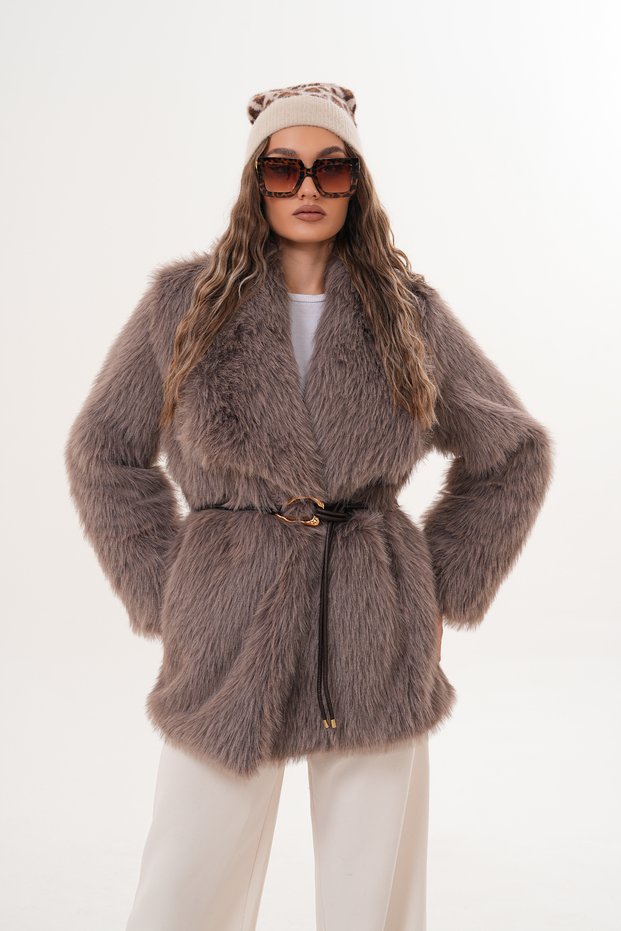 Belted Wide Collar Midiboy Coat