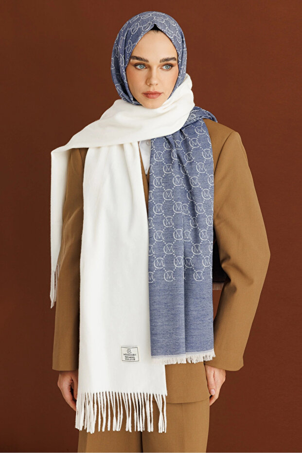Ecru Wool Scarf - 6