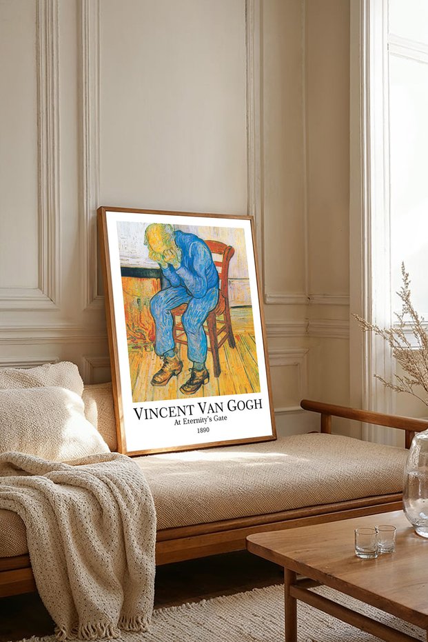 One Piece Wooden Framed Living Room Hall Kitchen Painting Van Gogh Paintings Tk2240