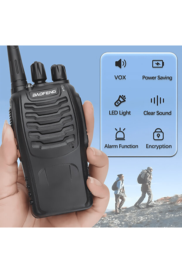 2pcs Two Way Radio, Walkie Talkies, Handheld Transceiver, Intercom, Rechargeable, Long Range - 5