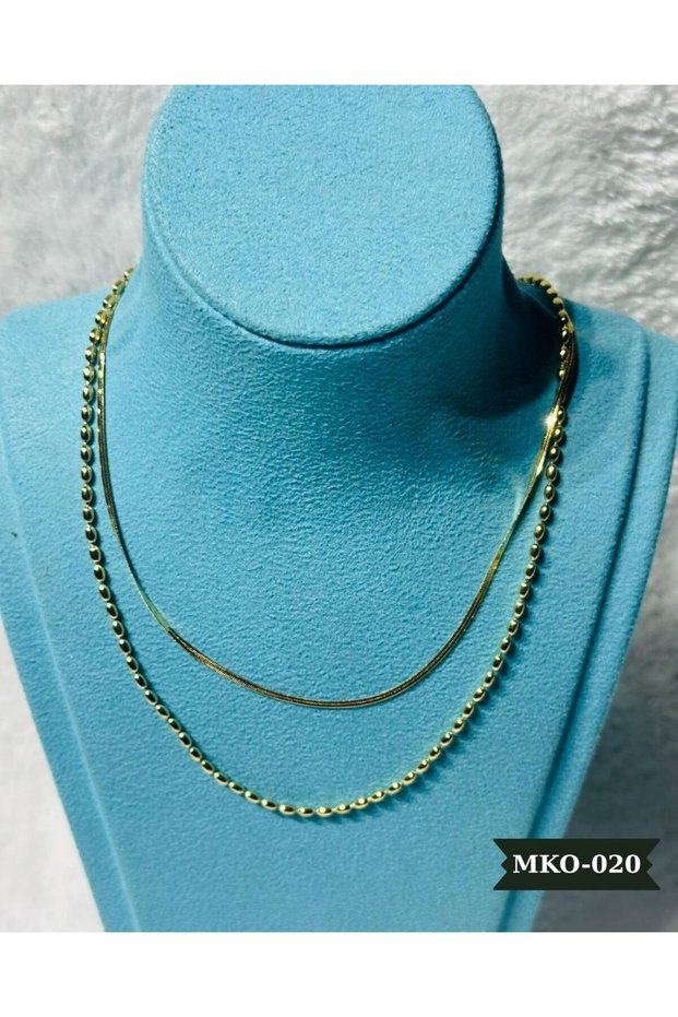 Steel Necklace Gold Pinterest 2-Piece Italian Cut 45 cm