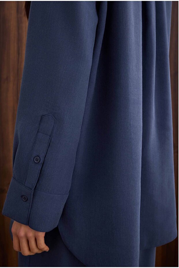 Pat Detaylı Basic Takım Kot Mavi - 5