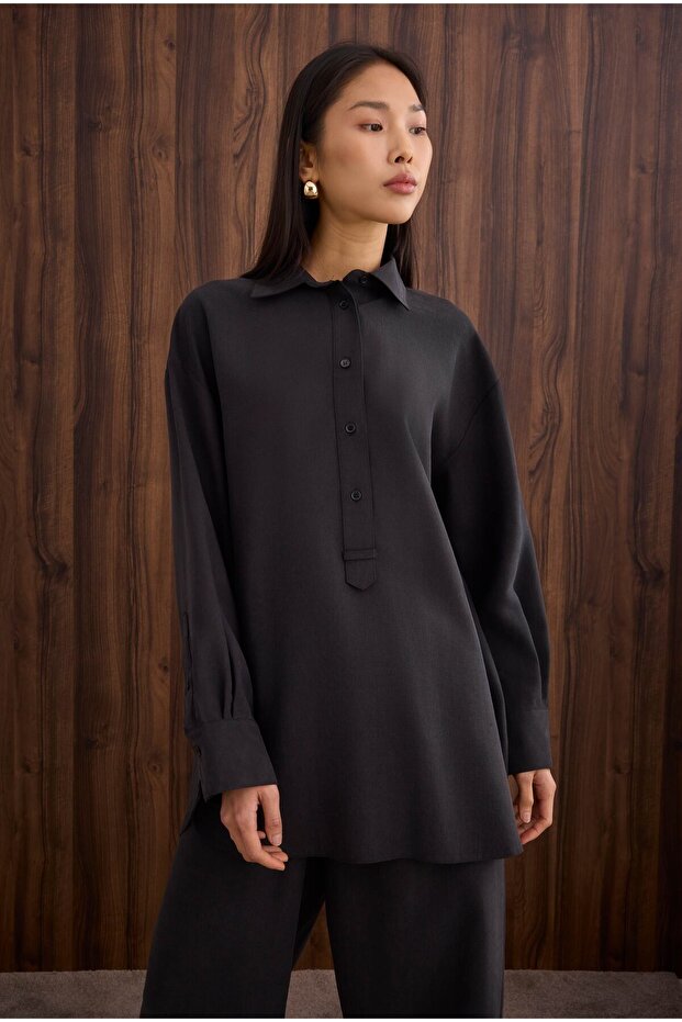 Pat Detaylı Basic Takım Siyah - 4