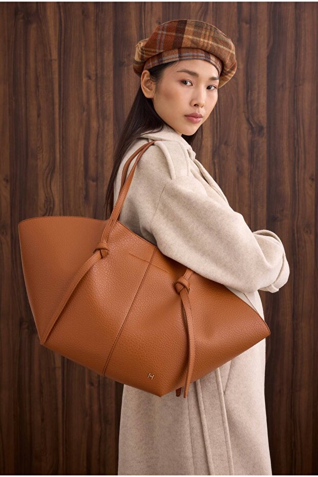 Maxi Shopper Çanta Taba - 1