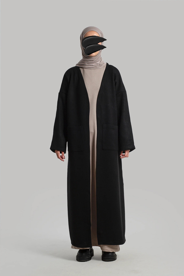 Çelik Örme Hırka - Siyah - 7