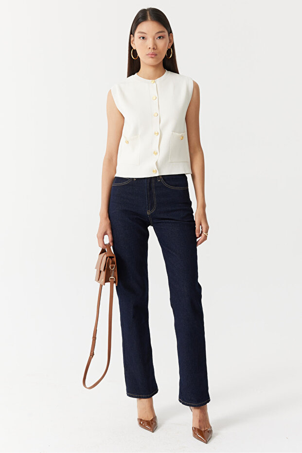 Kadın Triko Yelek - 6