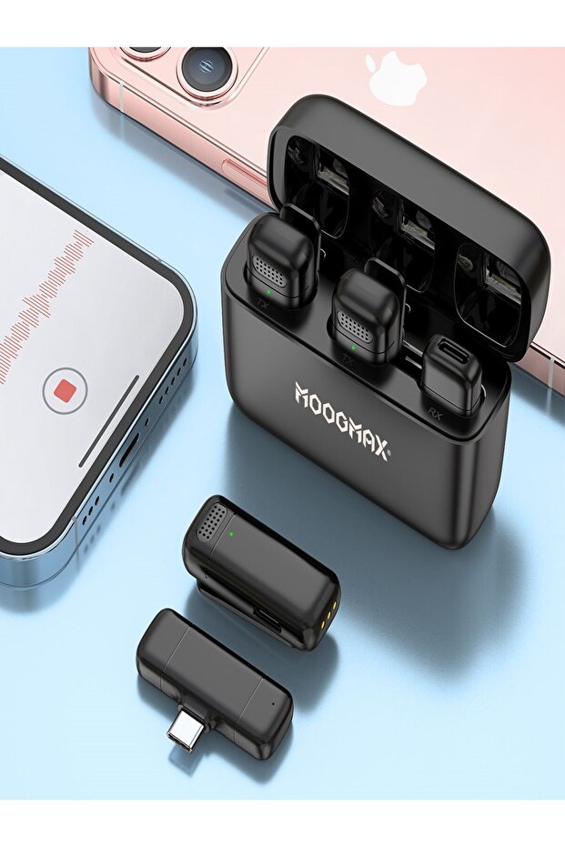 High-definition wireless microphone with 38dB sensitivity. Wireless microphone with up to 12 hours of battery life. - 7