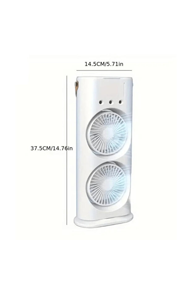 DX2608 2-in-1 Dual Mist Fan with 90° Rotation and Remote Control - 8
