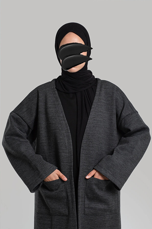 Çelik Örme Hırka - Antrasit - 3