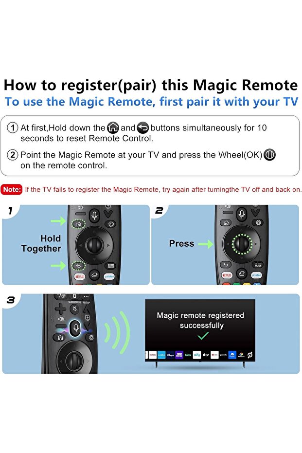 Voice Magic Replacement Remote for LG Smart TV AN-MR20GA with Pointer Function - 4