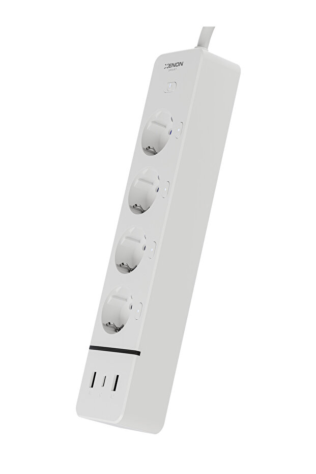 Smart Multi 4-Socket Wi-Fi 2 Usb-A and 1 Usb-C 3680W 180 cm Google and Alexa Mobile Control X7087 - 6