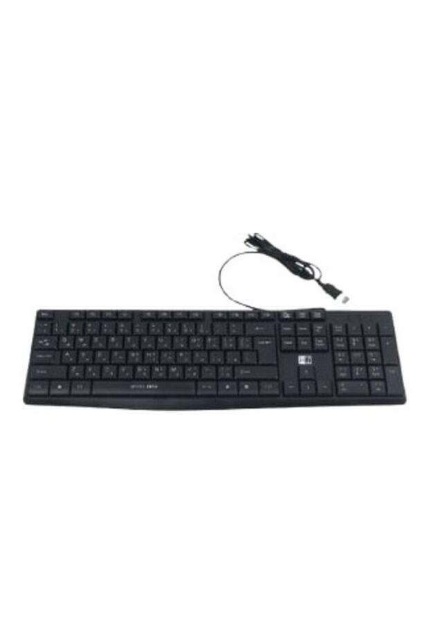 Slim Wired Keyboard with 104 Keys for Windows Black
