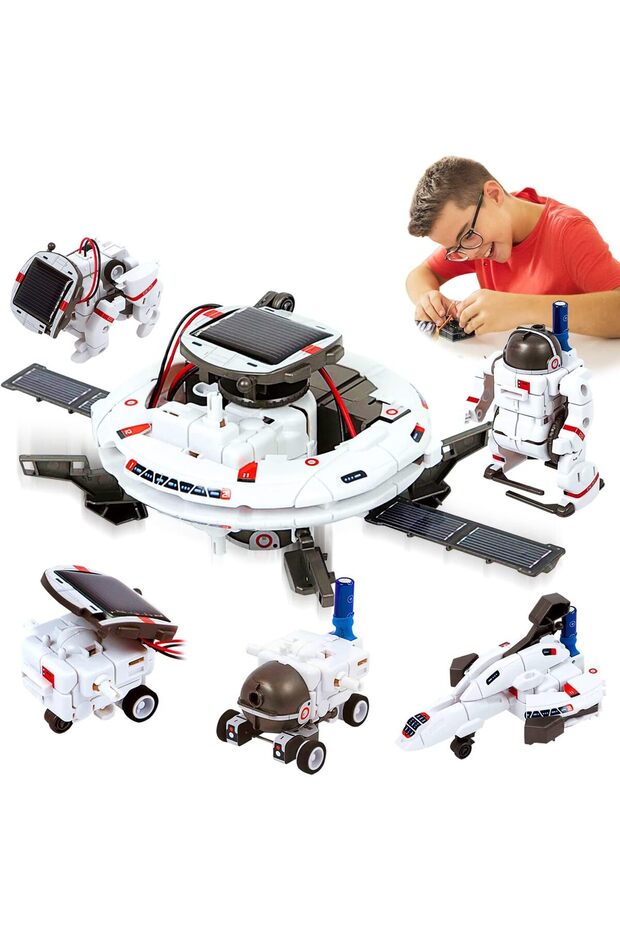 STEM Projects for Kids Ages 8-12, Solar Robot Toys 6-in-1 Science Kits DIY Educational Building