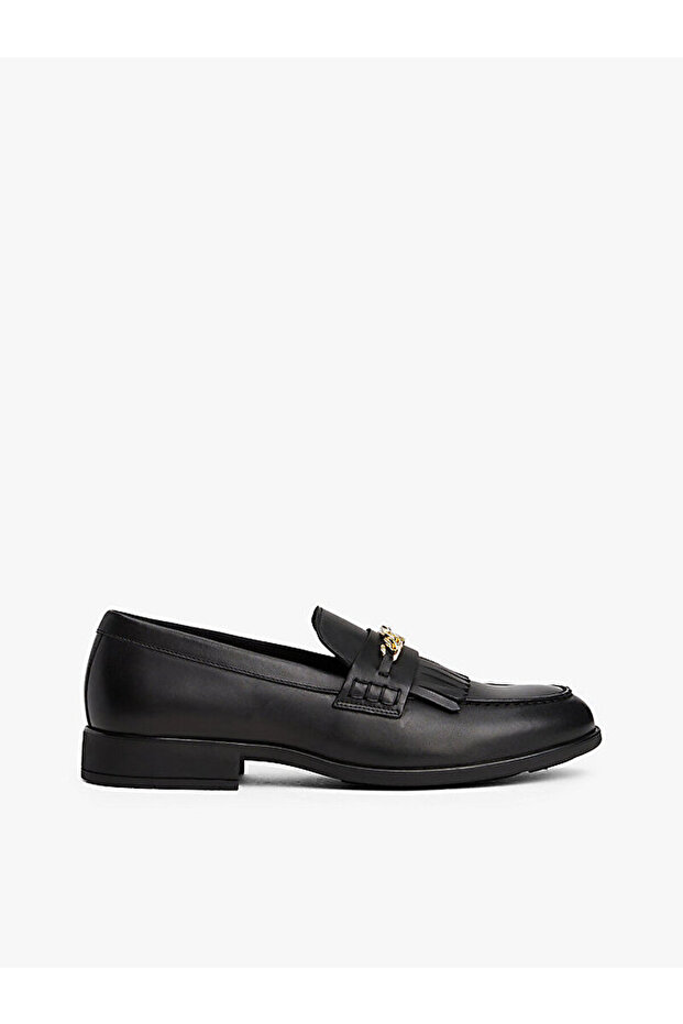 Leather TH Monogram Chain Loafers - 1