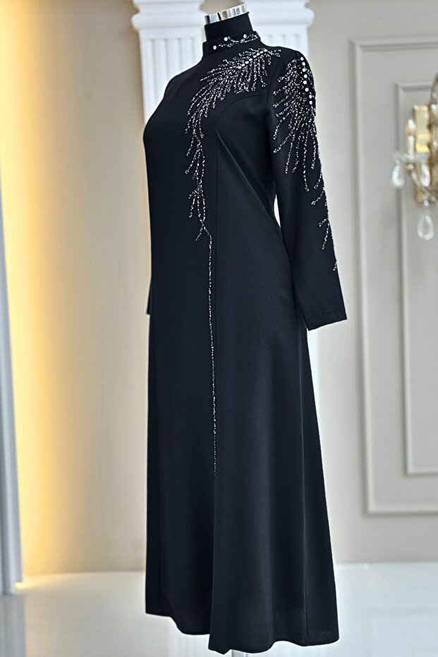 Elisa Abiye Elbise Siyah - 3