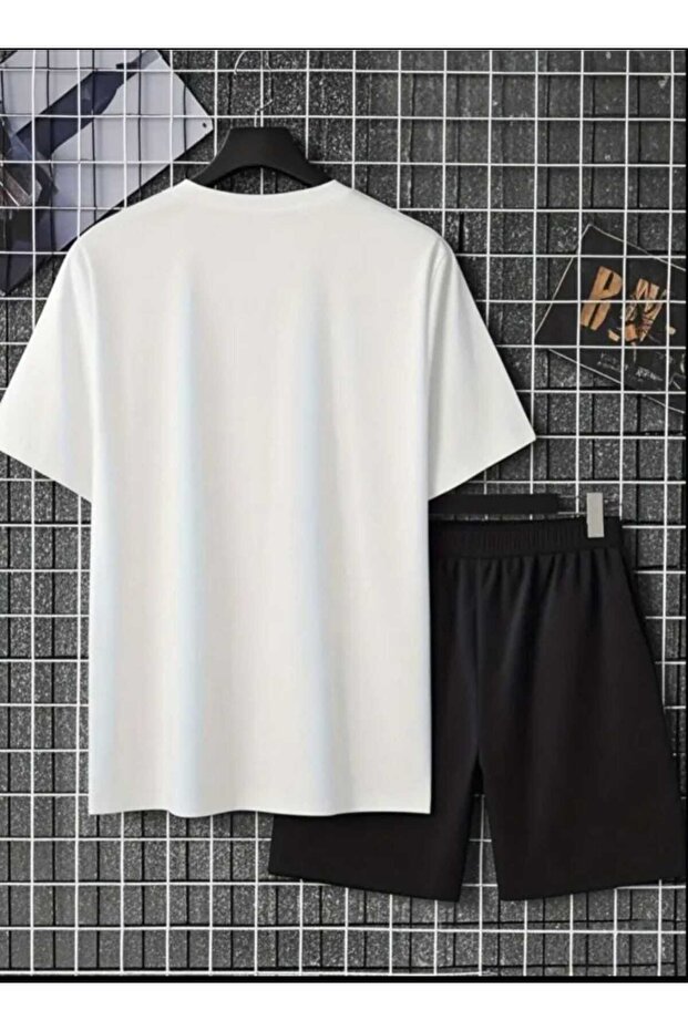 طقم شورت رجالي بنمط خطي - 2