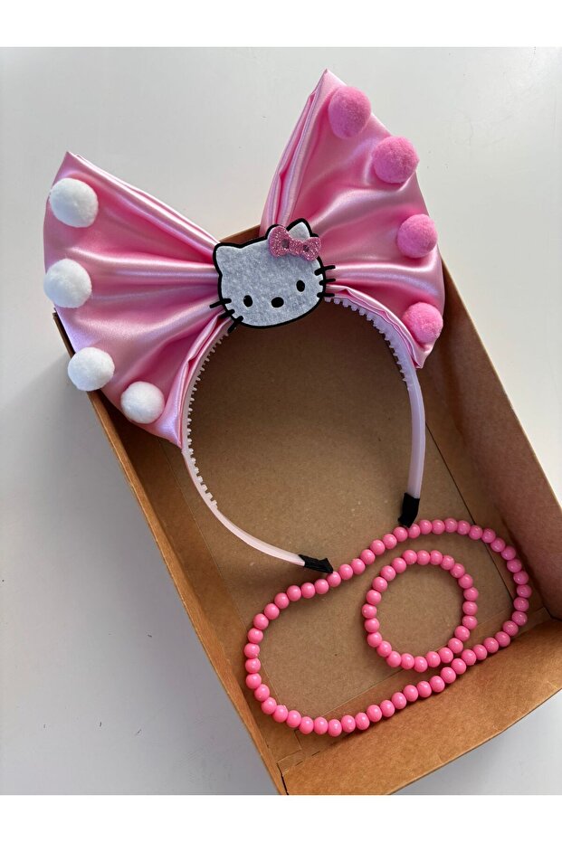 Taç Pembe Kolye Bileklik - 2