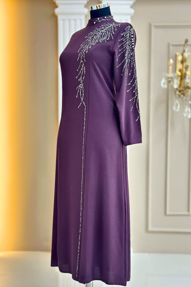 Elisa Abiye Elbise Violet - 3