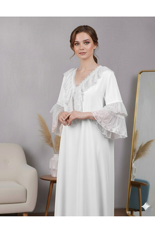 Premium Night Gown with intricate Lace Detailing