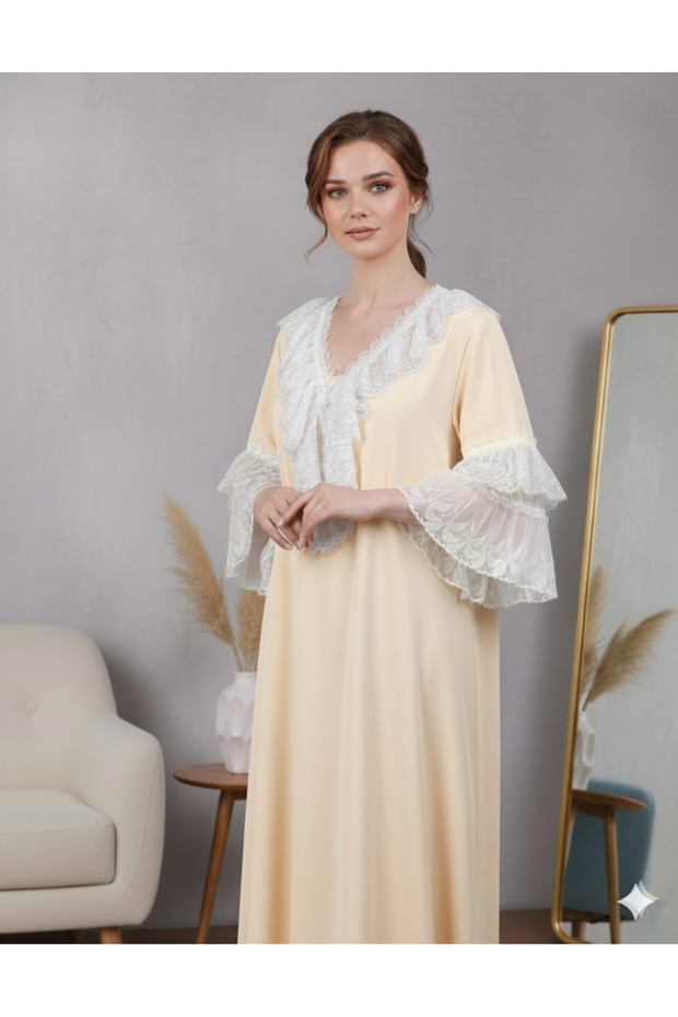 Premium Night Gown with intricate Lace Detailing