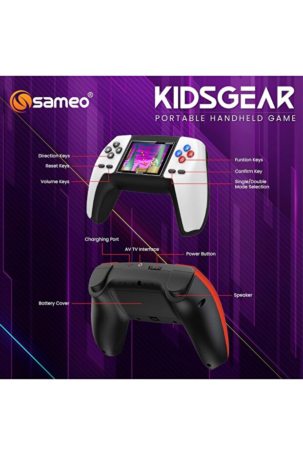 وحدة تحكم محمولة على شكل وحدة تحكم مدمجة 520 لعبة ريترو - 4