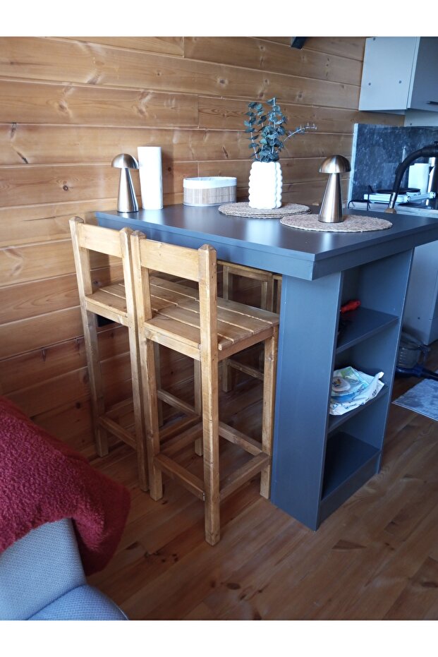 Ahşap Bar Sandalyesi - 4