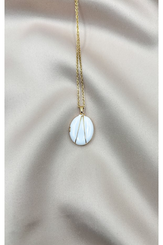 White Women's Steel Necklace - Women's Gift Elegant and Stylish